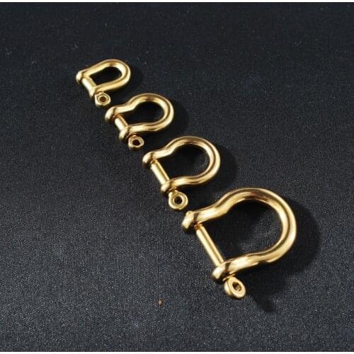 Brass Horseshoe Buckle Stainless Steel outdoor U-Shaped Button DIY Handmade Copper Connection accessory Button