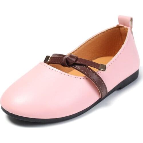 Girls Princess Big Kids Cute Shoes Daughter Non-slip 2021 Spring Autumn Outdoor Dress Party Casual Single Flats Children