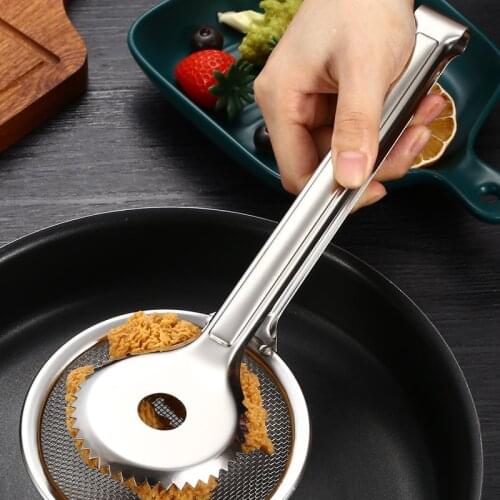 Multi-functional Stainless Steel Clamp Fried Mesh Strainer BBQ Food Clip Clamp Kitchen Handheld Cooking Tools Gadgets