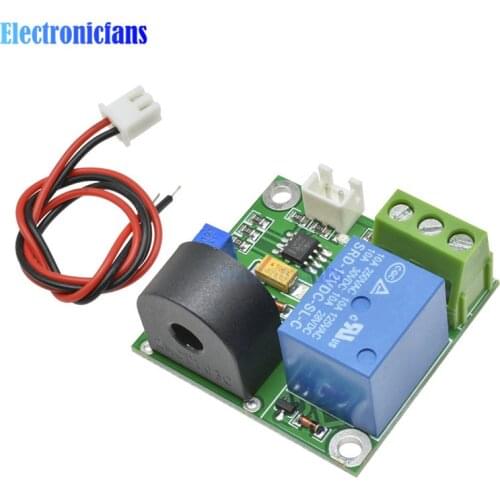 AC Current Detection Sensor Module DC 12V 0~5A Overcurrent Protection Relay Module Switch Output Ammeter