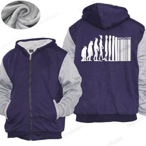 Mens luxury cotton hoodies Retro warm coat Human Evolution Banksy Mankind Monkey Barcode Capitalism Anarchy unisex hoodie