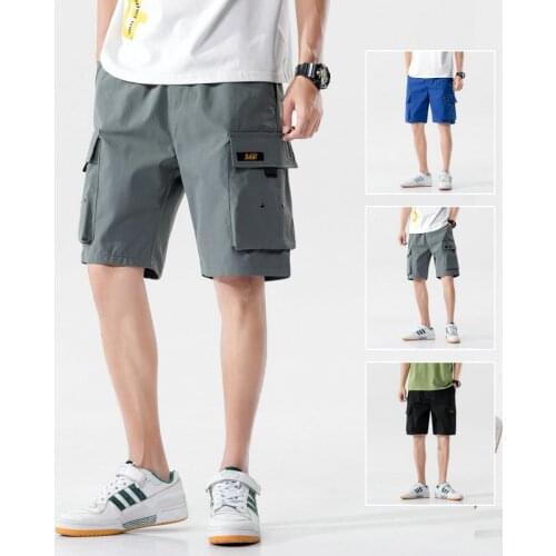 2020 Mens Cargo Shorts Hip Hop Man Knee Length Shorts 2020 Summer New Leisure Multi-Pocket Bermuda Men Short Pants Streetwear