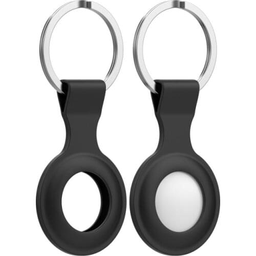 Soft Silicone For Apple Airtags Locator Protective Sleeve Metal Ring Buckle Sports Shell Liquid Sleeve Anti-lost Device Keychain