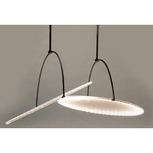 Nordic minimalist glass LED pendant light art UFO design living room dining room bar coffee shop decor hanging light fixtures