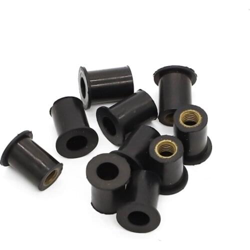 M5 Universal Motorcycle Windshield Fairing Rubber Well Nuts Screw Bolt Blind Fastener For Honda Yamaha and Fishing Kayak Boat
