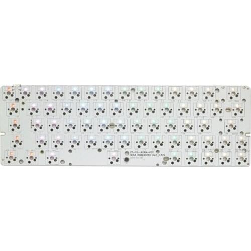 GK64 USB Type-c Hot Swappable RGB PCB Plate For 60 Mechanical Keyboard Programmable Macro PCB Support 3pin 5pin Switch