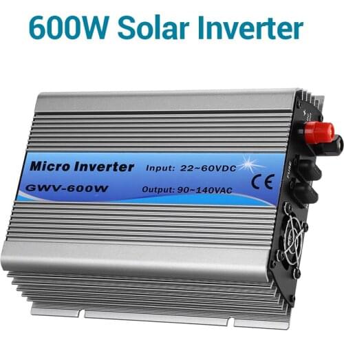 600W Power Solar Inverters Grid Tie Pure Sine Wave For 24V/36V/48V Storage Battery LED Display