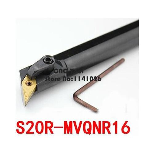 S20R-MVQNR16/S20R-MVQNL16 20mm Lathe Cutting Tools CNC Turning Tool Machine Tools Internal Metal Lathe Tool Boring Bar MVQNR/L