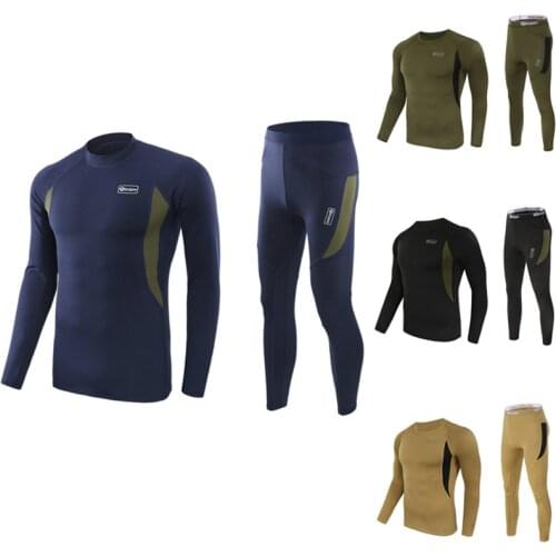 Outdoor Sports Trainning Exercise Warm Suits Snow Fleece Thermal Underwear Sports Suits Army Shirt Pants