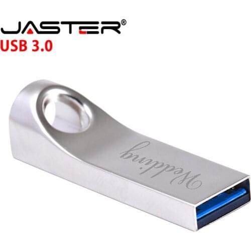 JASTER custom laser logo Cool Waterproof Metal USB 3.0 Memory Stick usb flash pen drive 128GB 64GB 16GB 8GB 32GB 4GB pendrive