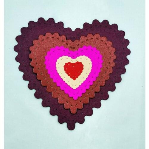 Heart Shaped Metal Cutting Dies Hollow Out Scrapbooking For Wedding Card Making DIY Embossing Cuts New Craft Pattern Molds New