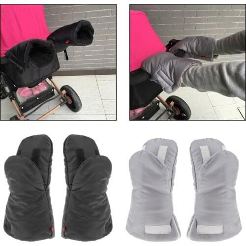 1 Pair Baby Pushchair Gloves Stroller Hand Muff Winter Extra Thick Waterproof Universal Toddler Pram Carriage Accs