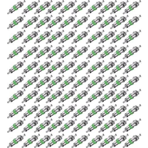 100pcs Green A/C Valve Core R134A Air Conditioning Automotive
