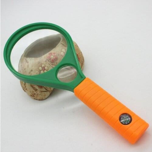 3X 90mm Lens Toys Gift Hand-held Reading Glasses Magnifier 3X Educational Magnifying Glass Insects Viewer for Children Students