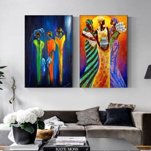 African woman portrait canvas wall art poster print scandinavian wall picture living room home Cuadros