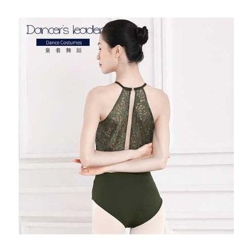 Ballet Leotards for Womens Exercise Clothes Siamese Halterneck Gymnastics Suits Adult Elegant Aerial Yoga Tights