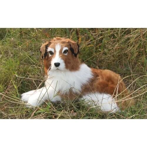 Big new simulation dog model toy lovely pastic&fur shepherd dog doll gift about 54x24x28cm 1834