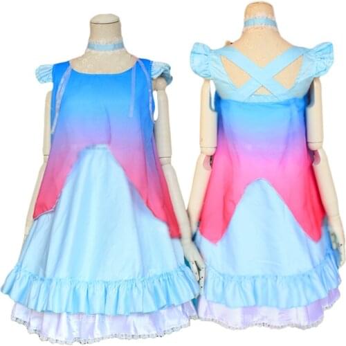 Brdwn Lovelive Womens Dreams;Gate Nico Yazawa Maki Nishikino Hanayo Koizumi Cosplay Costume Blue Gauze Dress