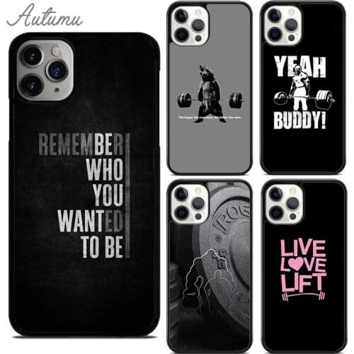 Workout Motivation fitness Gym quotes Phone Case for iPhone 11 12 Pro Max mini X XR XS SE 2020 5 6S 7 8 Plus Galaxy S9 S10 Cover