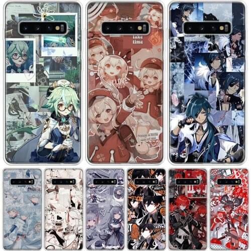 Game Genshin Impact Cover Phone Case For Samsung Galaxy S10 S20 Ultra Note 10 9 8 S9 S8 J4 J6 J8 + Lite Plus Pro S7 Coque