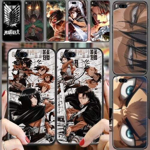 Attack on Titan Anime Phone case For Xiaomi Mi Max Note 3 A2 A3 8 9 9T 10 Lite Pro Ultra black trend bumper silicone back 3D