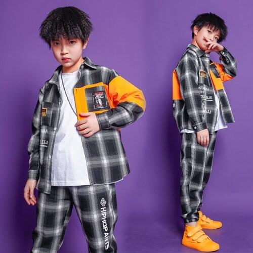 Children Ballroom Hip Hop Festival outfits Jacket Casual Pants Girl Boys Jazz Dance Costume Clothes Wear Kids carnaval clothes