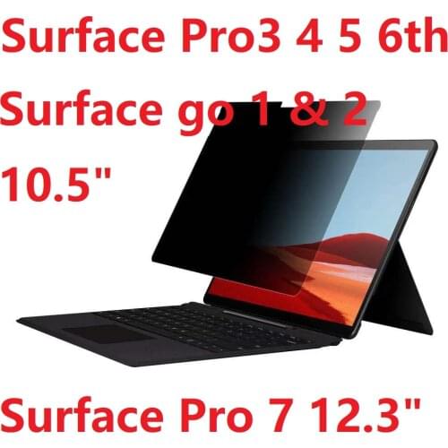 Anti Glare For Microsoft Surface Pro 3 4 5 6 7 Privacy HD Tempered glass Surface Go 2 Anti Spy Film Screen Protector