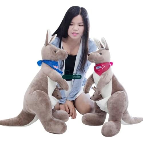 Dorimytrader 28'' / 70cm Large Cute Simulated Animal Australia Kangaroo Plush Toy Kids Doll Great Baby Present DY61428