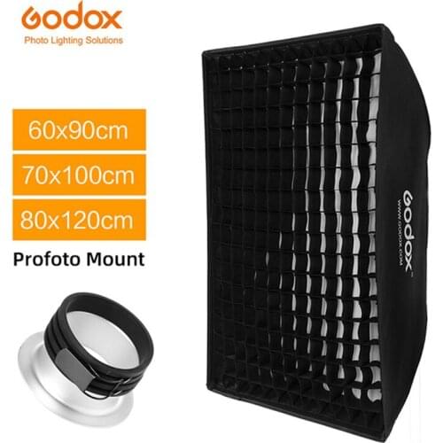 Godox 50x130cm 60x90cm 70x100cm 80x120cm Honeycomb Grid Softbox Reflector Softbox with Profoto Mount for Studio Strobe Flash