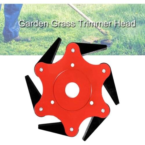 Garden Grass Trimmer Head Garden Lawn Mower Trimmer Head Blade Manganese Steel 6 Steel Razors Trimmer Head Cutter Blade