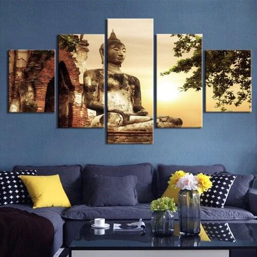 HD Printed buddha canvas Painting home decoration Modular wall Picture for living wall art