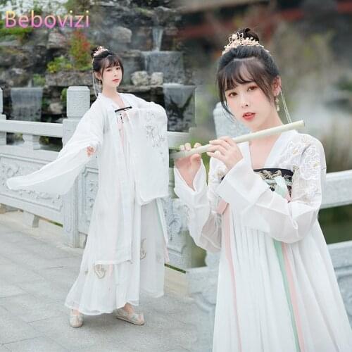 Summer Hanfu Fairy Traditional Chinese Costume for Women Vintage Tang Suit Ancient China Style Emboridery Clothes Cosplay Sets