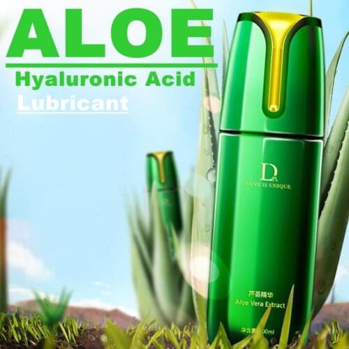 Aloe Lubricant For Sex 100ml Hyaluronic Acid Water Based Lube For Vagina Anal Sex Gel Easy To Clean Adult Sexual Oil Exciter