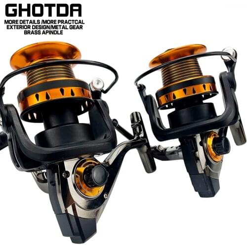 Strong Surfcasting Spinning Reel Max Drag 12 kg Metal Spool Real Seat Saltwater Fishing Reel