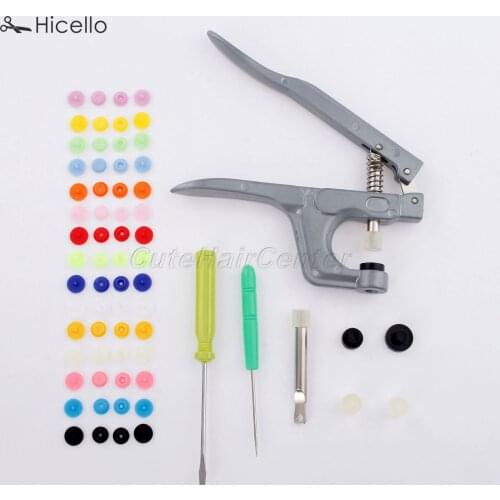 300 PCS/kit T5 Snap buttons 12mm + 1 Snap plier sets 17cm Portable DIY Sewing tools Leather Jacket Handbags Hicello sets