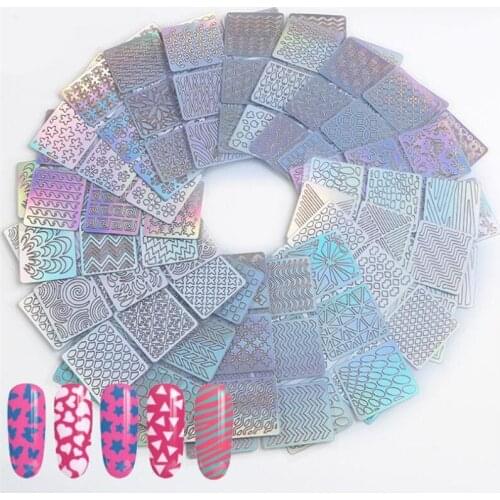 120Sheet Hollowed Out Nail stick French Nail Manicure Decal Decoration Adhesive Nail Art DIY Tip Nail Print Template Accessories