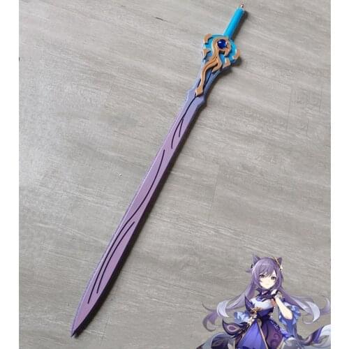 New Game Genshin Impact Cosplay Props Project Keqing Cosplay Sword PVC Weapons Halloween Carnival Anime Replica Weapon Prop 40