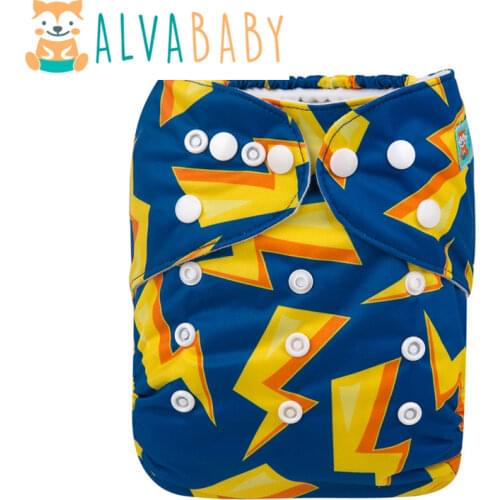 New Arrival! Alvababy Cloth Diapers Baby Reusable Modern Cloth Nappy for Unisex with 1pc Microfiber Insert