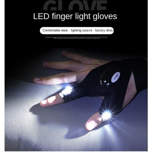 Gloves Flashlight Night Fishing Gloves with LED Lights Fishing Accessories Rescue Tools Outdoor Gear Fishing Gloves