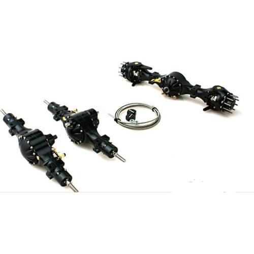 1/14 Scale Tractors trailer 6X6 Front/Middel/Rear Flange axle suit (differential lock version) assembly set For Tamiya