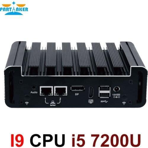 Partaker Intel Core i5 7200U Industrial Mini PC Win10 Mini Computer DDR4 RAM mSATA SSD Minipc Intel NUC 4K HD RS232 Desktop PC