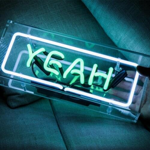 Real Neon Hello Yeah Sign Lighting Letters Home Decoration