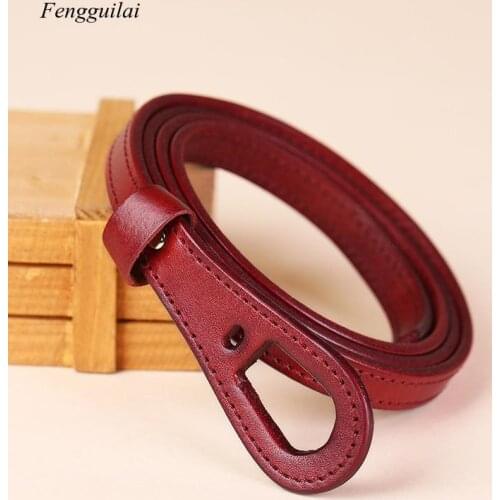Luxury Women Thin Cow Genuine Leather Fashion Design Strap Female Nice Quality Original Brand Samll Knot Belt