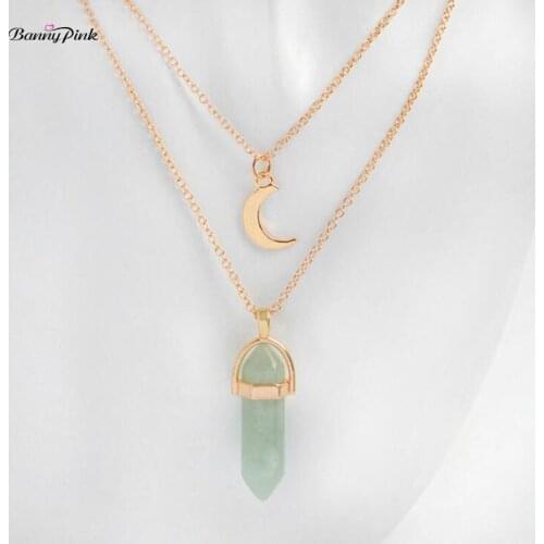 Banny Pink Chic Geometric Resin Pendant Choker Necklace For Women Simple Star Layer Chain Collar Exquisite Gift Colliers