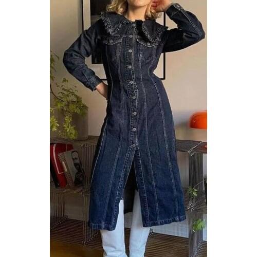 RUANDAI Fashion Denim Dresses