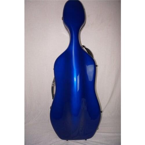 Blue 4/4 New Hard Cello case fiberGlass strong black #31 carbon fibre black pink blue white