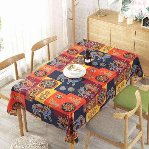Southeast Asian ethnic style tablecloths style hotel coffee house decoration fabric restaurant tablecloth tablecloth decoration