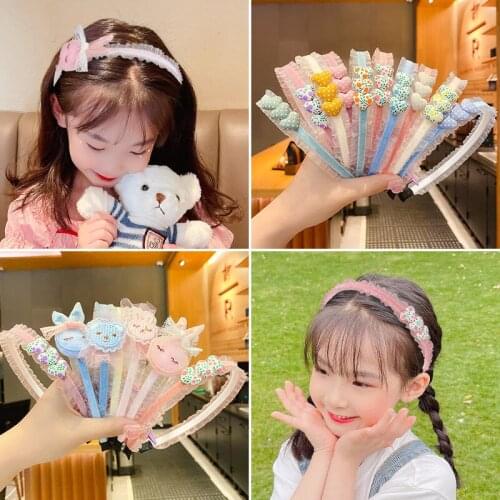 Super girls children love does not hurt the hair hair hoop tire baby headband hairpin headdress of lovely lace