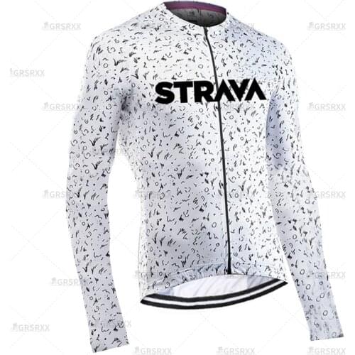 STRAVA Males' 2021 Spring Cycling Shirts Bicycle Racing Sportswear Mountain Bike Clothing Team Long Sleeve Pro Cycling Jerseys
