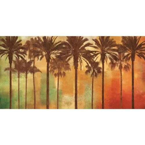 High Quality Trees paintings on canvas modern art for living room Palm Paradise Hand painted Home decorative